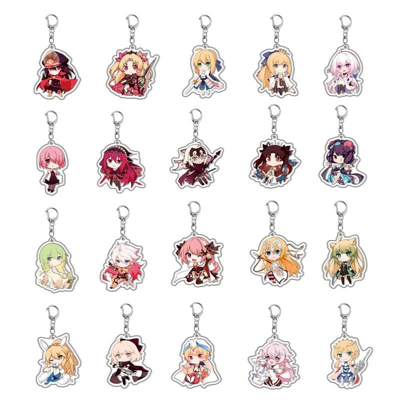 FATE FGO พวงกุญแจอนิเมะ Little Sun Tower Meow Gun Dumb Merlin Enqi จี้