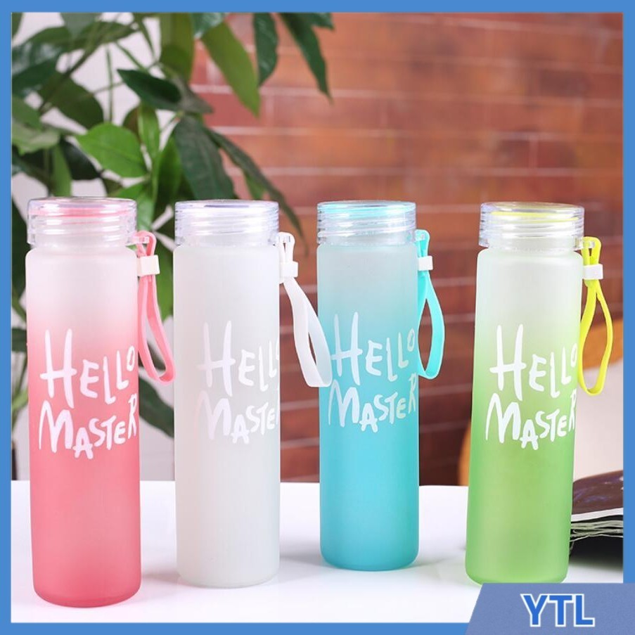 YTL ขวดน้ำ Hello Master ใส่ของร้อน-เย็น ขวดน้ำแก้วมีหูหิ้ว