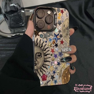 เคส Realme C53 C35 C20 C30 C55 C12 C11 C51 C21 6i 5 8i 7i C15 C67 C25 C37Y ดวงอาทิตย์ดวงดาวสีสร้างสรรค์รัก