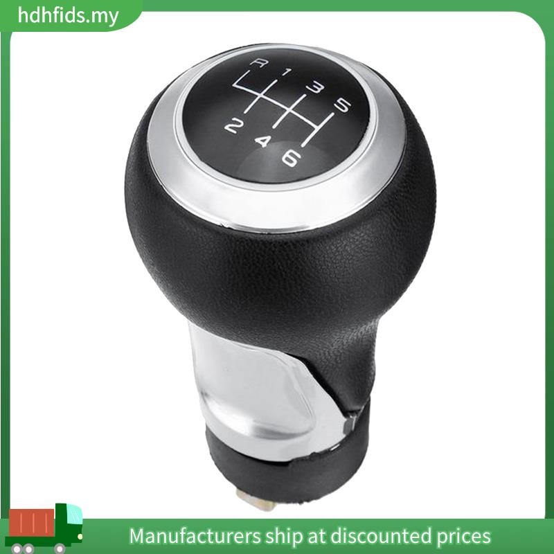 6 ความเร็วหนัง PU เกียร์รถหัวเกียร์สําหรับ A3 A4 B6 B7 A6 S4 B8 A5 8T Q5 8R ที่นั่ง - สีเงิน