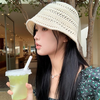 COD-ในไทย💖หมวกถักผู้หญิง ปีกหมวกกว้าง ระบายอากาศได้กลวงออก แ…