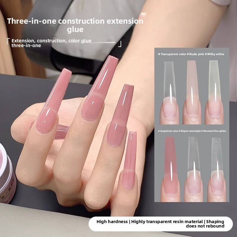 Annies Extension Gel ความโปร่งใสสูงคริสตัลก่อสร้าง 3-in-1 Extension Gel Nail Mold Elastic Shaping Na