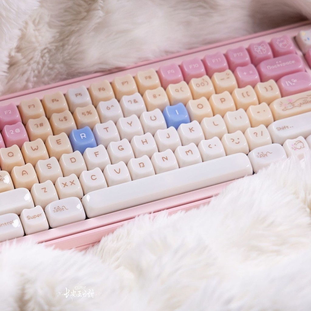 Cat Head ShapeRagdoll Keycaps 140 คีย์ MAO Profile PC UV Process Aula F75 F99 RK100 Mechanical Keyca