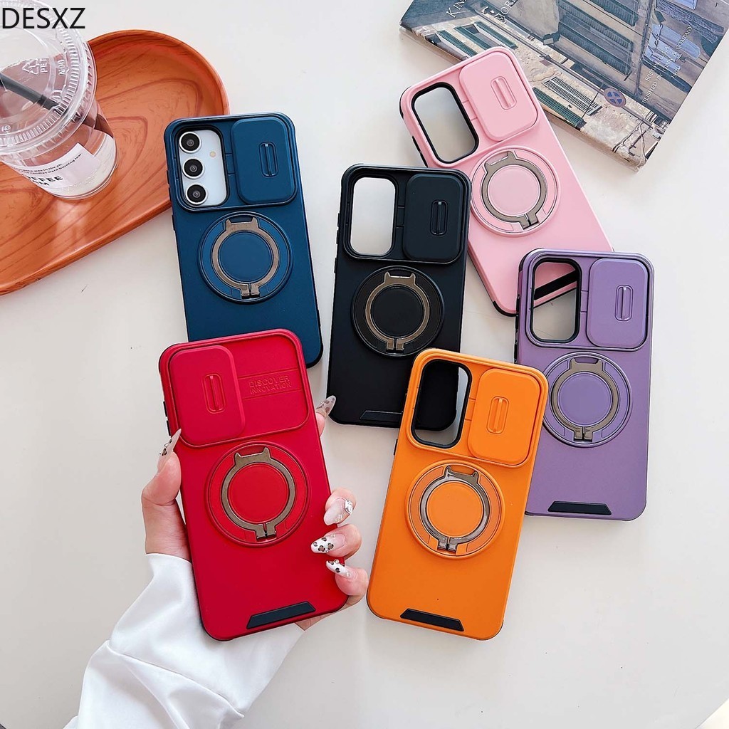 SAMSUNG ปลอกสําหรับSamsung A56 A36 A16 A06 A05 A04 A04S A05S 360 องศาหมุนแม่เหล็กไร้สายกรณีวงเล็บกล้องป้องกันเคสโทรศัพท์