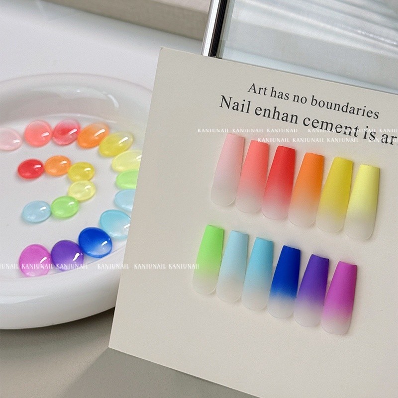 กาเนียว เจลทาเล็บ 12 ช่อง Cyber Sweetheart เจลเรืองแสง Pat Gel ใหม่ ไม่ต้องล้าง โดปามีนเกรเดียนต์ - รูปที่ 2