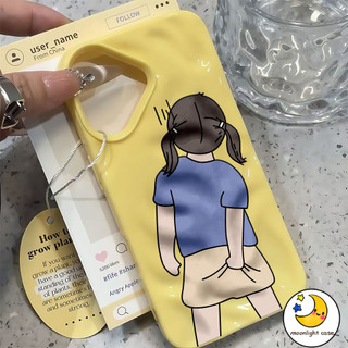 ❤GOOD❤ เคสเหมือนอุกกาบาต เคสคู่ สาว มุมมองด้านหลัง คว้ากางเกง สําหรับIPhone16 15 14 13 12 11 7 8 plus Pro Promax X XR XS