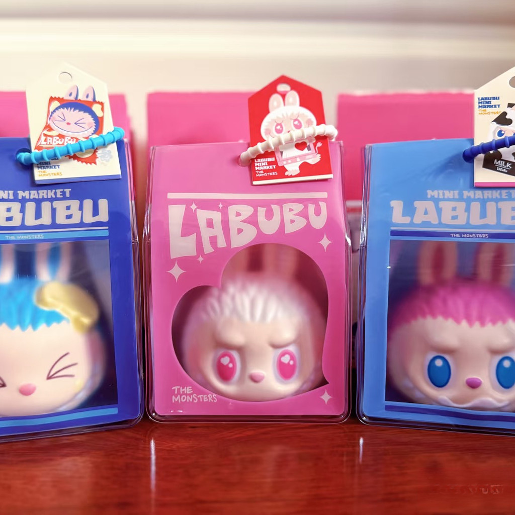 ของแท้LABUBU THEMONSTERS Wacky Mart Series Squishy Charm ยืนยันรูปตุ๊กตาเครื่องประดับของขวัญ