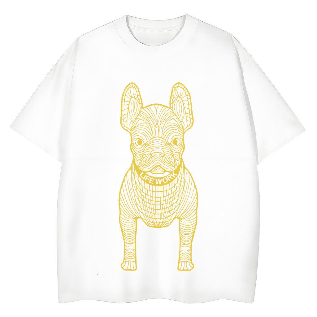 (จัดส่ง 24 ชั่วโมง) วู ขวา เสื้อยืด ขนาดใหญ่เกินไป เสื้อผู้ชาย สุนัข ผ้าคอตตอน นุ่มมาก ใส่สบาย 06 - รูปที่ 5