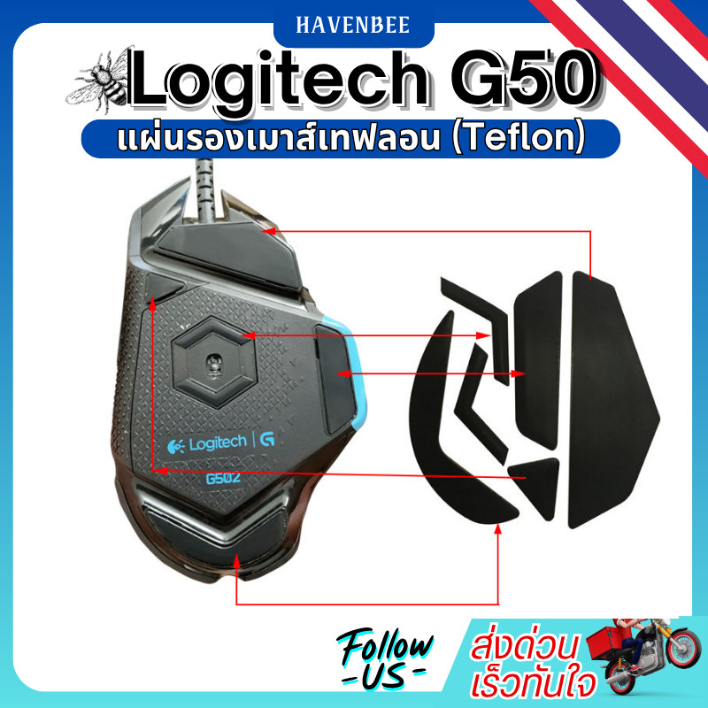 สติ๊กเกอร์ใต้เมาส์ G502 เมาส์เทฟลอน (Teflon) สำหรับ Logitech G502