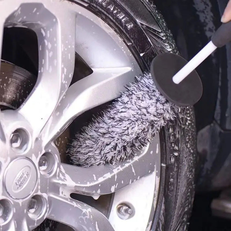 แปรงล้างรถ ไม้ล้างรถ ถุงมือล้างรถ แปรงขัดล้อ Tire brush แปรงไมโครไฟเบอร์ สำหรับทำความสะอาดยางล้อรถ - รูปที่ 2