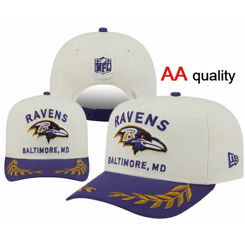 หูใหม่ NFL 2025 ร่าง New Era 39THIRTY หมวกเบสบอล NFL Ravens หมวกเบสบอล 2025 NFL ร่าง 39THIRTY Flex ห