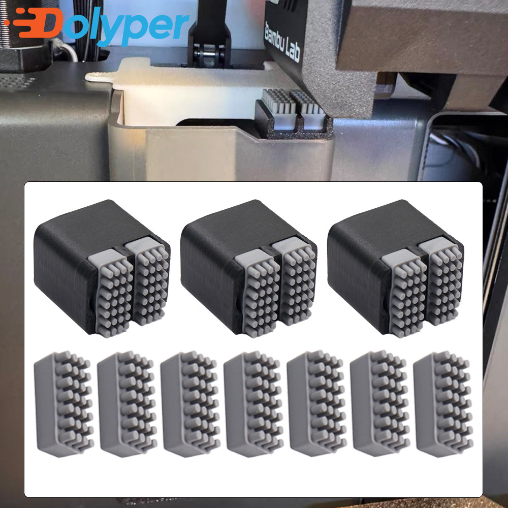 Nozzle Brush for Bambu Lab X1 X1C P1P P1S Nozzle Wiper Silicone Brush Mounted Scrubbers Print Head C