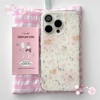 เคสไอโฟน 15สำหรับ IPhone 17 air 11 16 15 13 12 14 Pro Max XR XS X Max7 8 Plusการ์ตูนลูกสุนัขดาวส่องแสงโบว์หัวใจรักปกใหม่