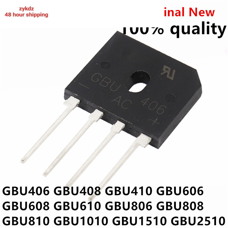 5 ชิ้น/ล็อต GBU406 GBU408 GBU410 GBU606 GBU608 GBU610 GBU806 GBU808 GBU810 GBU1010 GBU1510 GBU2510 G