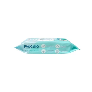 Fascino Hygienic Adult Wipes ฟาสซิโน ผ้าเช็ดทำความสะอาด สูตรอ่อนโยน ผ้าเปียก ทิชชู่เปียก ไม่มีแอลกอฮอล์ ขนาด 100 แผ่น