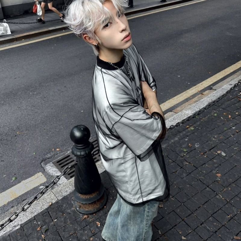 SEACHENIC เสื้อยืดแฟชั่นสำหรับฤดูร้อน ออกแบบลายตาข่าย สไตล์คลายๆ — صورة 5