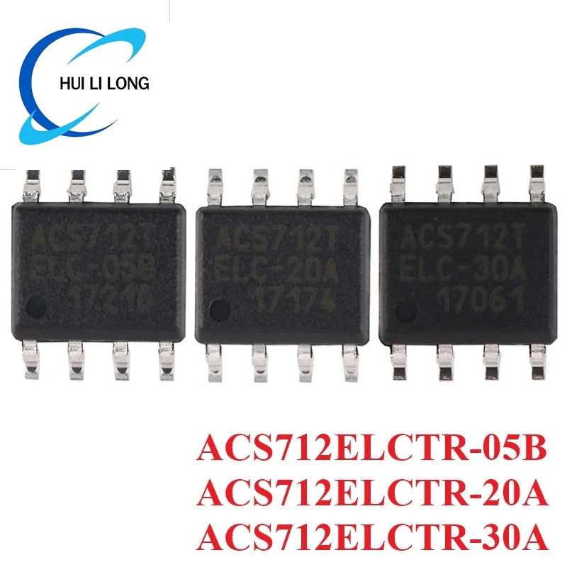 1-5PCS ACS712 ACS712ELCTR-05B 5A ACS712ELCTR-20A 20A ACS712ELCTR-30A 30A SOP-8 ACS712T ACS712T ACS71