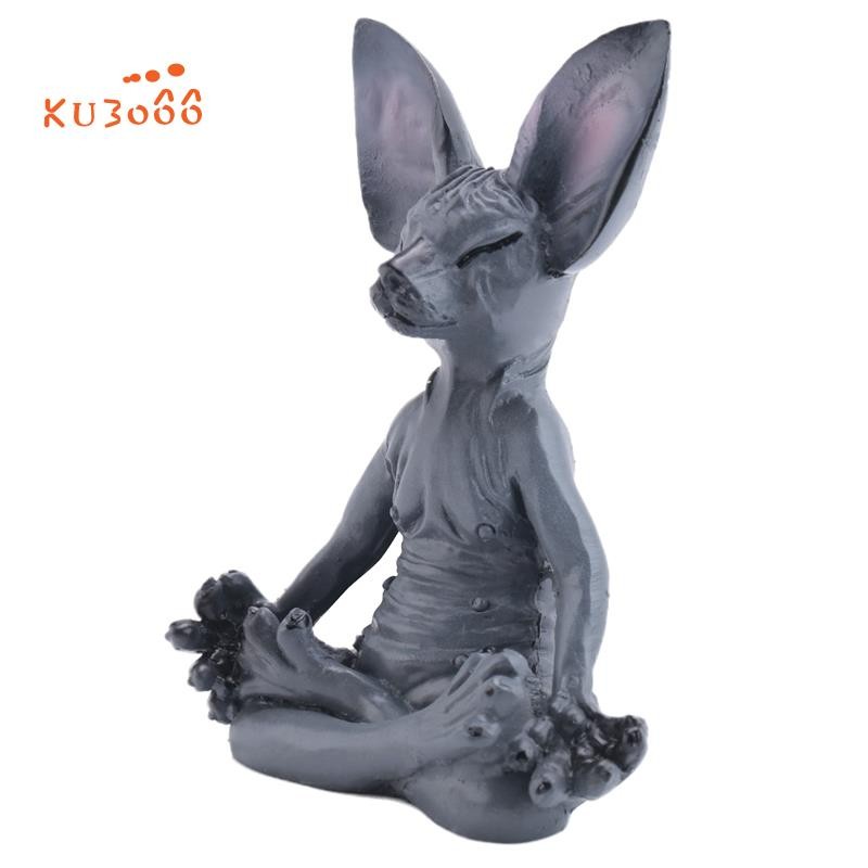 Sphynx Cat Meditate,Thinking Cat รูปปั้น,Medicating Thinking Cat,Sphynx Hairless Catสมาธิสะสมตกแต่ง
