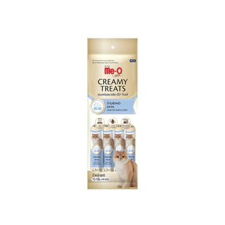 ขนมแมวเลีย Me-O Gold Creamy Treats ขนมแมว สูตรพิเศษ ยิ่งเลียลิ่งดูแล 15g x 4 ซอง