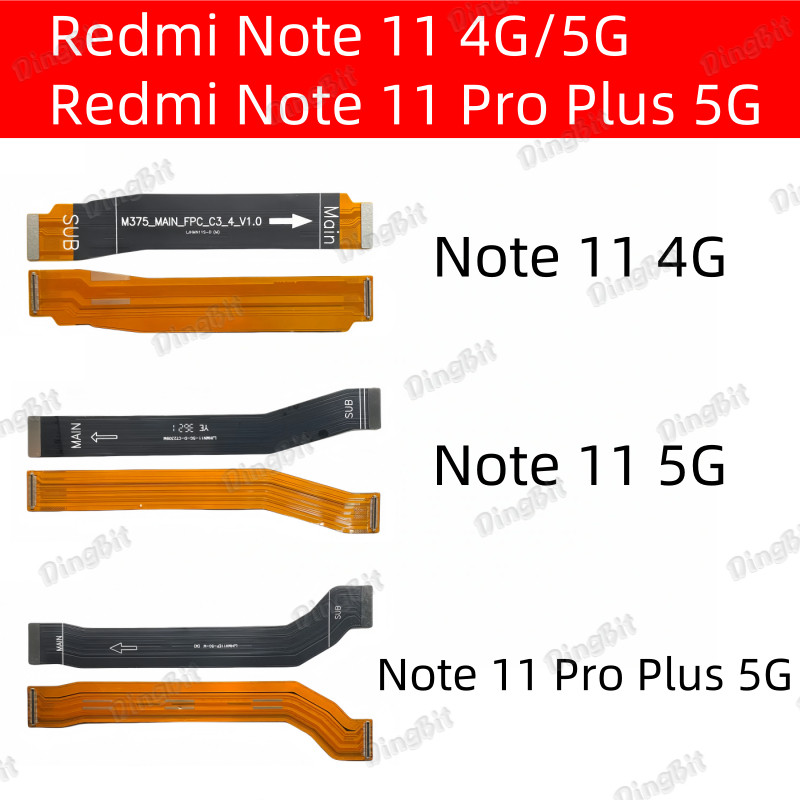 หลัก Flex สําหรับ Redmi หมายเหตุ 11 4G 5G/หมายเหตุ 11 Pro Plus 5G บอร์ดหลักเมนบอร์ดเชื่อมต่อ Flex Ca