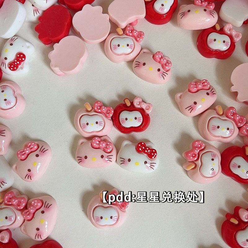 อุปกรณ์ตกแต่งครีมแบบ DIY: แอปเปิ้ล แมว โบว์ กาว ถ้วยน้ำ กิ๊บรองเท้า และดอกไม้ สำหรับงานสร้างสรรค์สามมิติ ราคา ถูกที่สุด ดีลบีเคเค แกลเลอรีภาพที่ 4