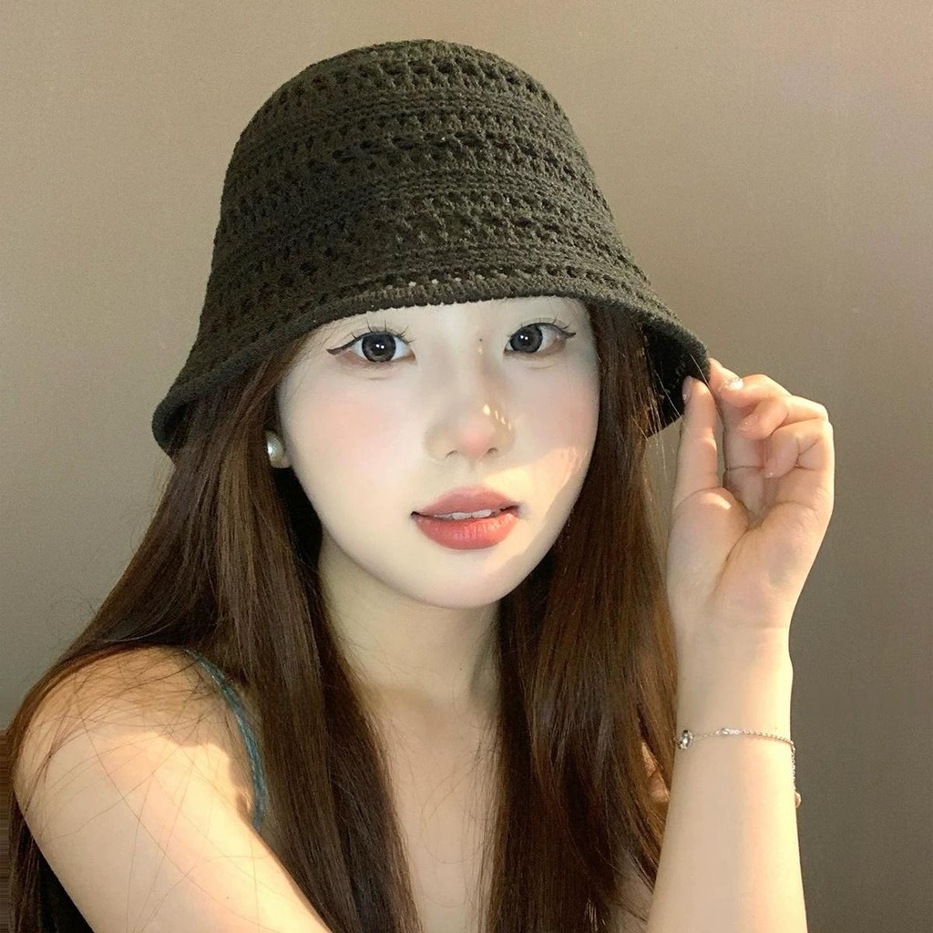 Cute_Girl   หมวกแฟชั่นผู้หญิง มีให้เลือก 3 สี การถักแบบโปร่ง มีสไตล์และเรียบง่าย หมวกบักเก็ตทอ ส่งไวจากไทย ราคา ถูกที่สุด ดีลบีเคเค แกลเลอรีภาพที่ 6