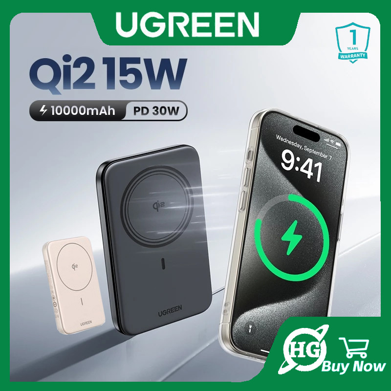 Ugreen Qi2 Power Bank 15W 10000mAh 5000mAh Magnetic Wireless Powerbank