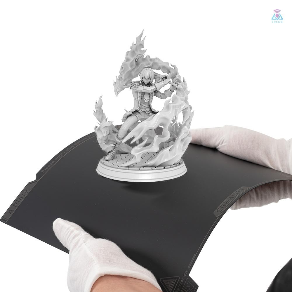 Creality K1 Max Smooth PEI Build Plate Kit สปริงยืดหยุ่นสร้างแพลตฟอร์มสติกเกอร์แม่เหล็กนุ่มง่ายต่อกา