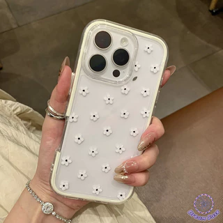 เคสไอโฟน11 แฟชั่นดอกไม้น่ารักโปร่งใสนุ่ม สำหรับ IPhone 15 17 16 13 14 11 12 Pro Max 13 15 14 12 16 Pro 16 14 15 Plus Air