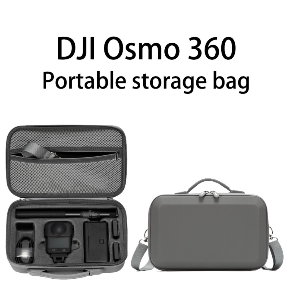 สําหรับ DJI OSMO 360 กระเป๋าเก็บกระเป๋าสะพายมือถือ Crossbody กันน้ําและ Anti Drop กล่องเก็บความปลอดภัยป้องกัน Hard Shell DJI 360 Panoramic กีฬากล้องอุปกรณ์เสริม