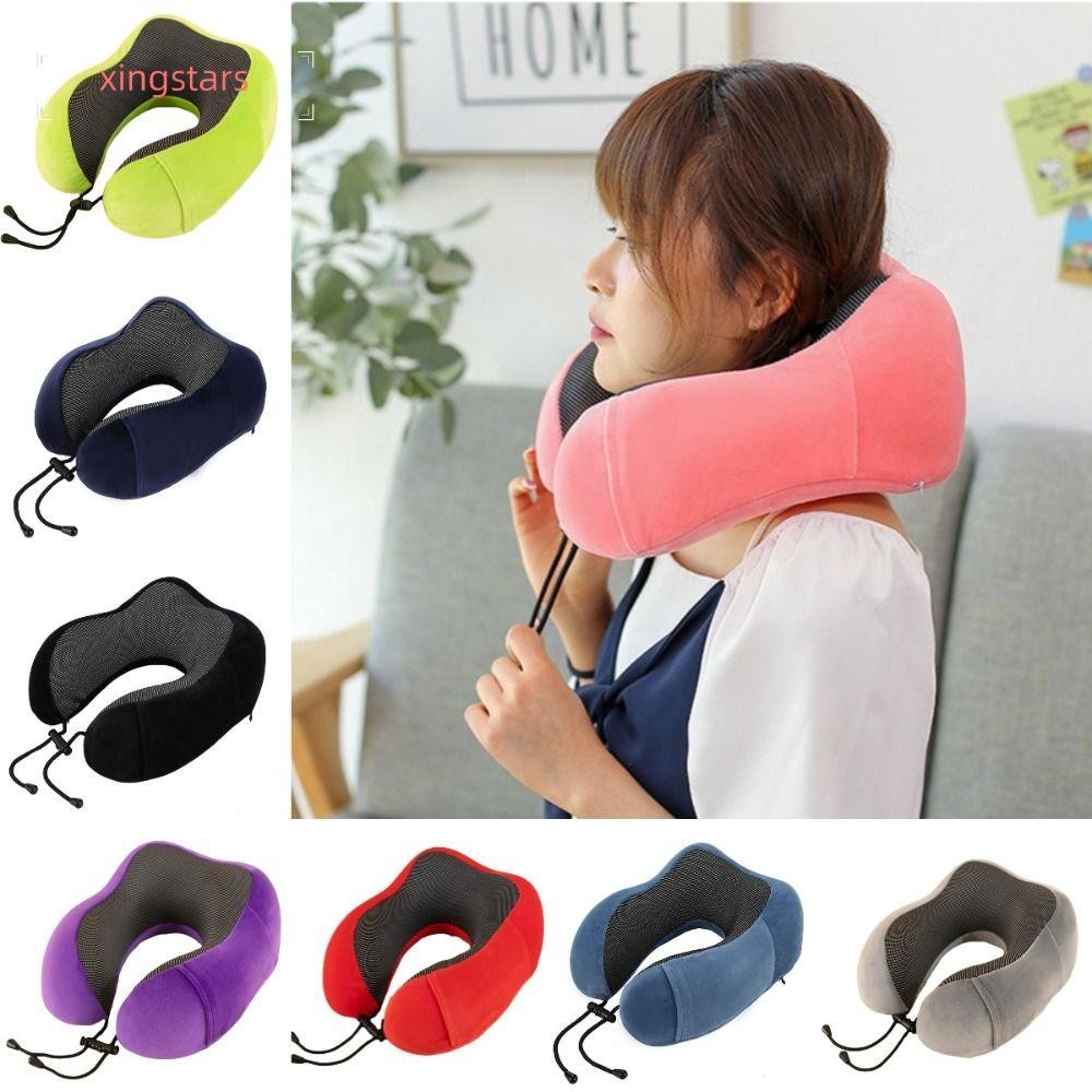 XINGSTARS หมอนเดินทาง คอปกป้อง 30*25*15 ซม. หมอนรูปตัว U, styler Travel Essentials ฟื้นตัวช้า Memory