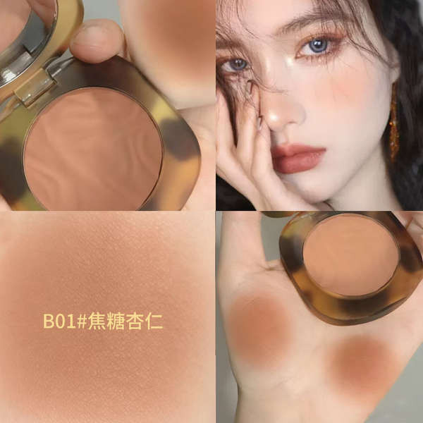 ไฮไลท์ บรัชออน Joocyee หมักสี Amber Shell Blush หญิง M302 High Gloss Repairing Sun Red JC Rouge Apri