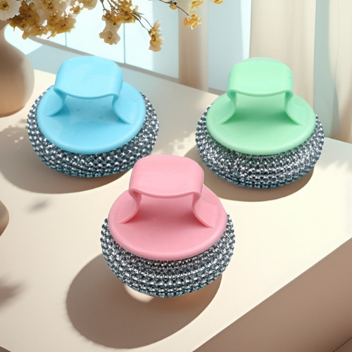 YEPPO ลวด COARSE พร้อมที่จับ/ลวด SPONGE สําหรับล้างท่อระบายน้ําสแตนเลส PAN COARSE SPONGE KITCHEN
