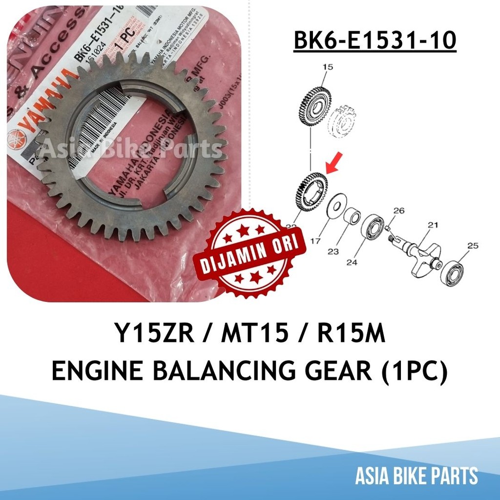 Yamaha Y15ZR / MT15 / R15M Balance Weight Gear / Engine Balancing - BK6-E1531-10