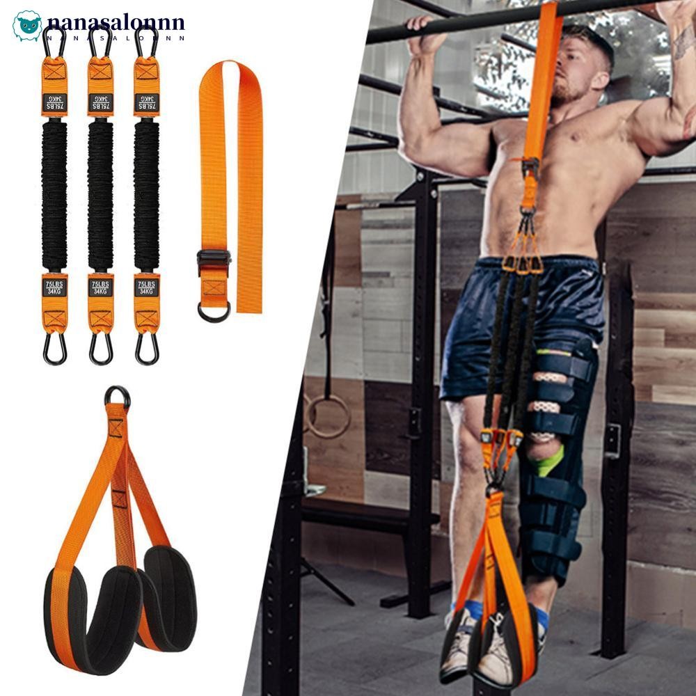 NANASALONNN 150/225/300Pounds Pull-Up Assist เข็มขัดปรับแนวนอนบาร์การฝึกอบรมเสริม Latex Elastic Band