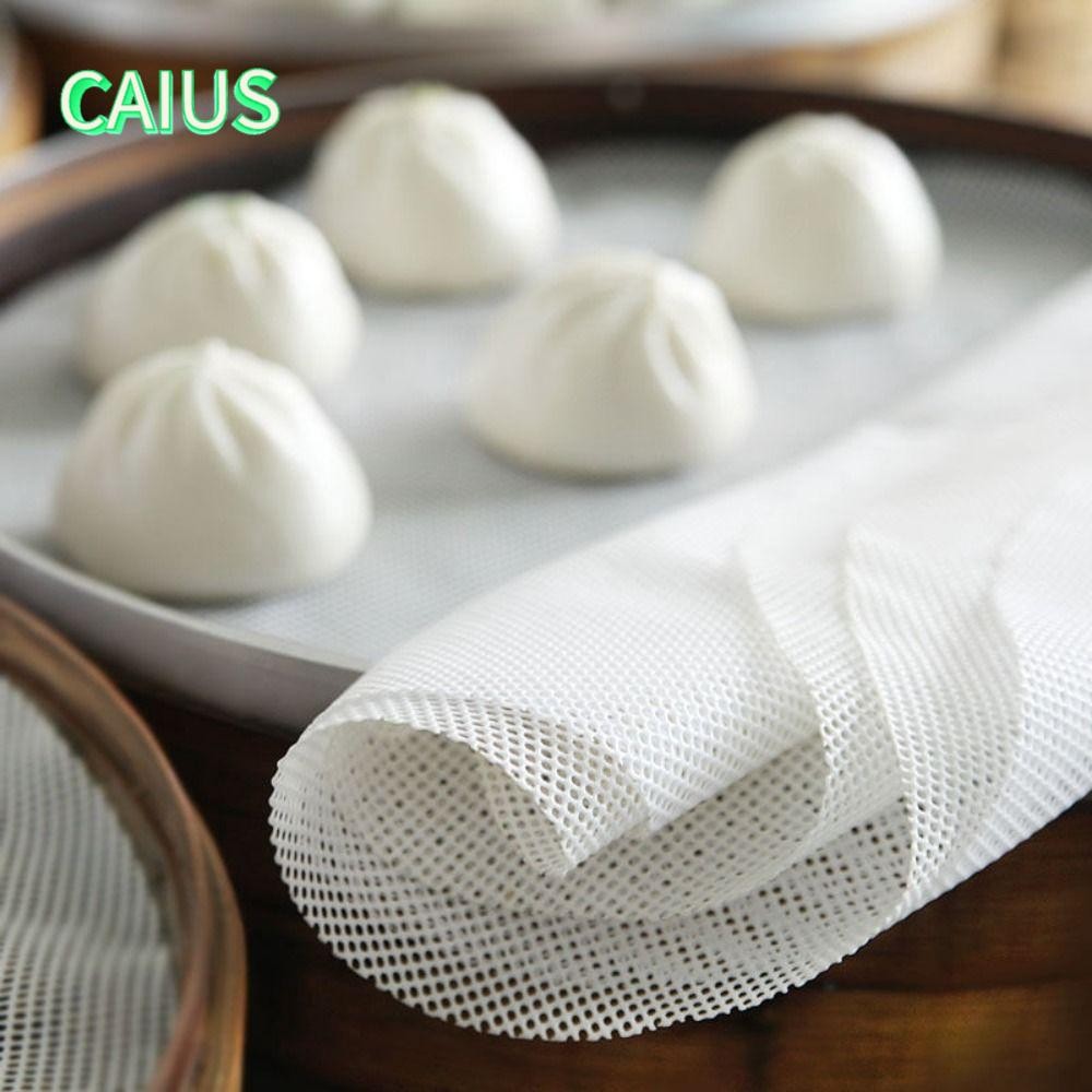 คาอุส‌ แผ่นรองตาข่ายนึ่งทรงกลม, แผ่นขจัดน้ําซิลิโคนแบบไม่ติดหนา, อุปกรณ์อบขนมในครัวแบบใช้ซ้ําได้, เสื่อเครื่องเป่าผลไม้อาหาร