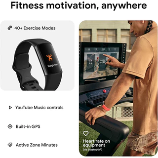 [ลดล้างสต็อก]Fitbit Charge 6 สมาร์ทวอทช์ฟิตเนส Tracker พร้อมแอป Google อัตราการเต้นของหัวใจบนอุปกรณ์ออกกําลังกาย GPS สร้างในสายสมาร์ทสปอร์ต