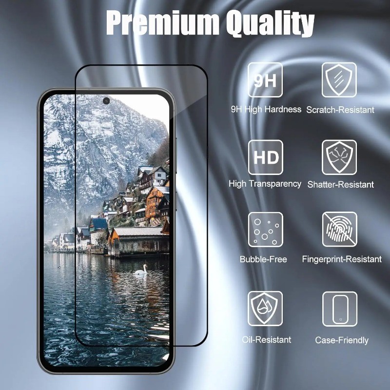 SAMSUNG HD Black EdgeกระจกนิรภัยสําหรับSamsung Galaxy F02S F05 F12 F14 F22 F223 F34 F41 F42 F54 F55 