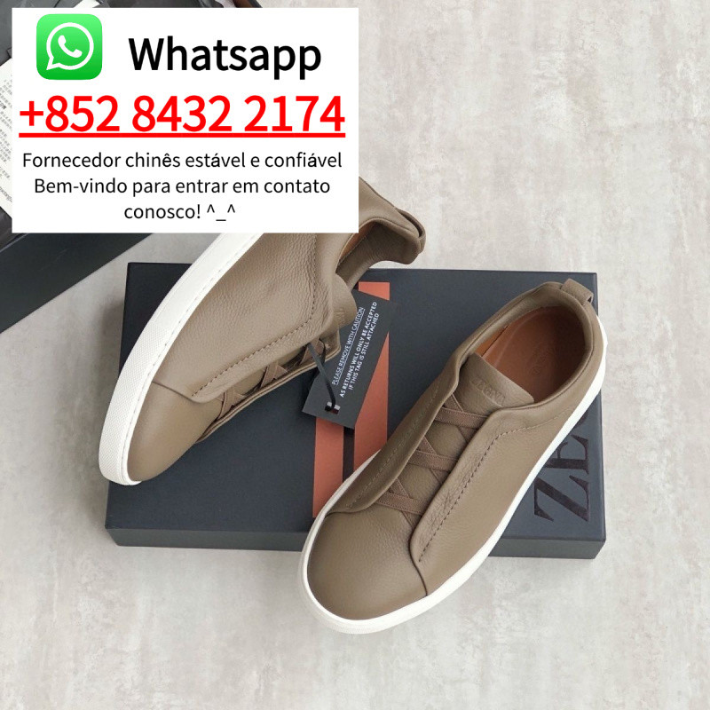 Zegna2025 รองเท้าผ้าใบแฟชั่นลําลองสําหรับผู้ชายสไตล์ใหม่รองเท้าเทนนิส