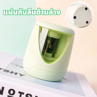 ดินสอไฟฟ้าน่ารักพร้อมเคสใสและสติกเกอร์การ์ตูน คุณสามารถ DIY ลายของคุณเองได้ ใช้พลังงานจากแบตเตอรี่
