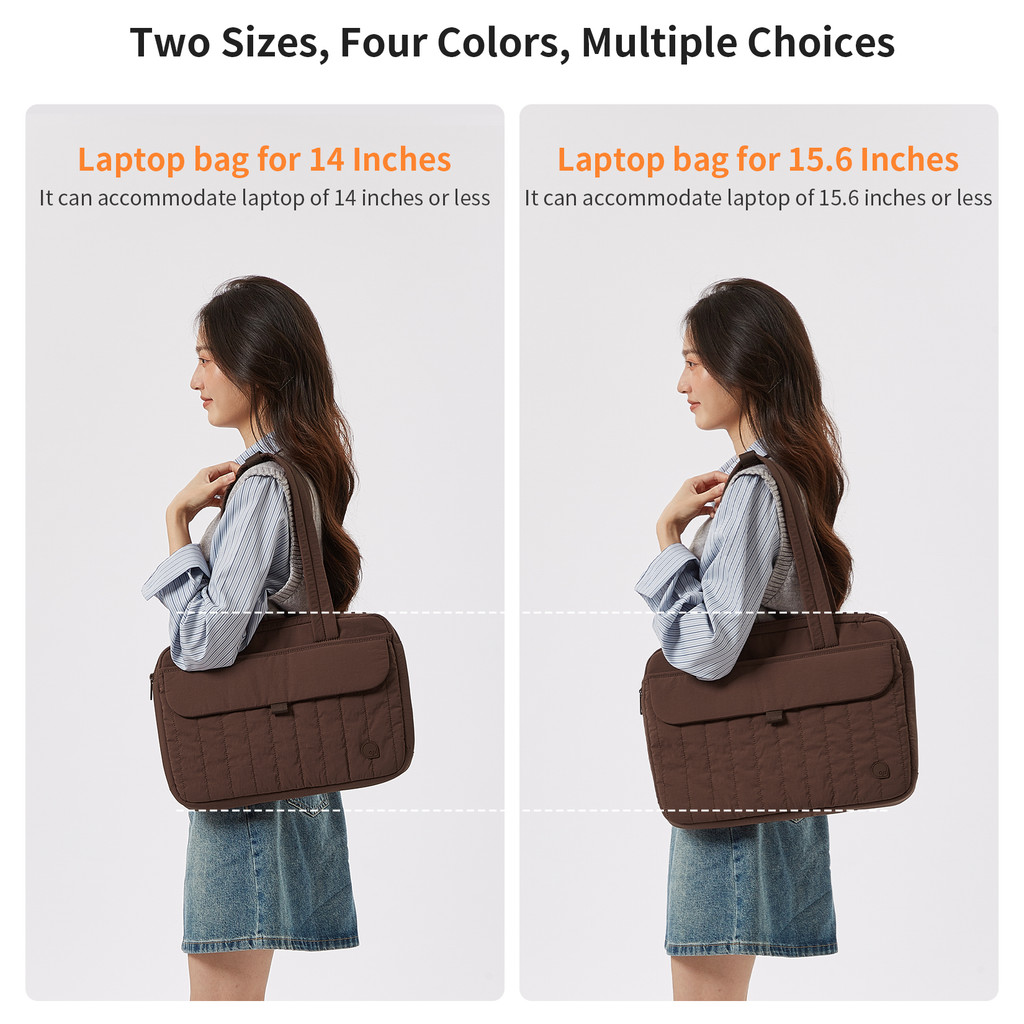 Aji กระเป๋าเอกสารแล็ปท็อปผู้หญิงกันน้ําน้ําหนักเบาแฟชั่นทุกวันไหล่กระเป๋าแล็ปท็อป - รูปที่ 5