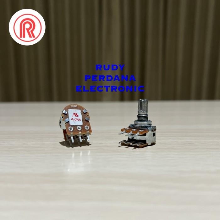 ZL99 POTENSIO 50K 50K OHM Ω STEREO ROTARY CLICK SHORT AS A-PLUS APLUS ALPHA
