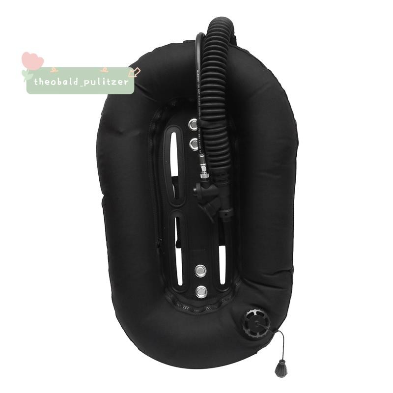 ถังอากาศดำน้ำ_donut_wing_ขนาด30lbs สีดำ พร้อมบีซีดีลอยตัวและคองแพนเซเตอร์สำหรับการดำน้ำ