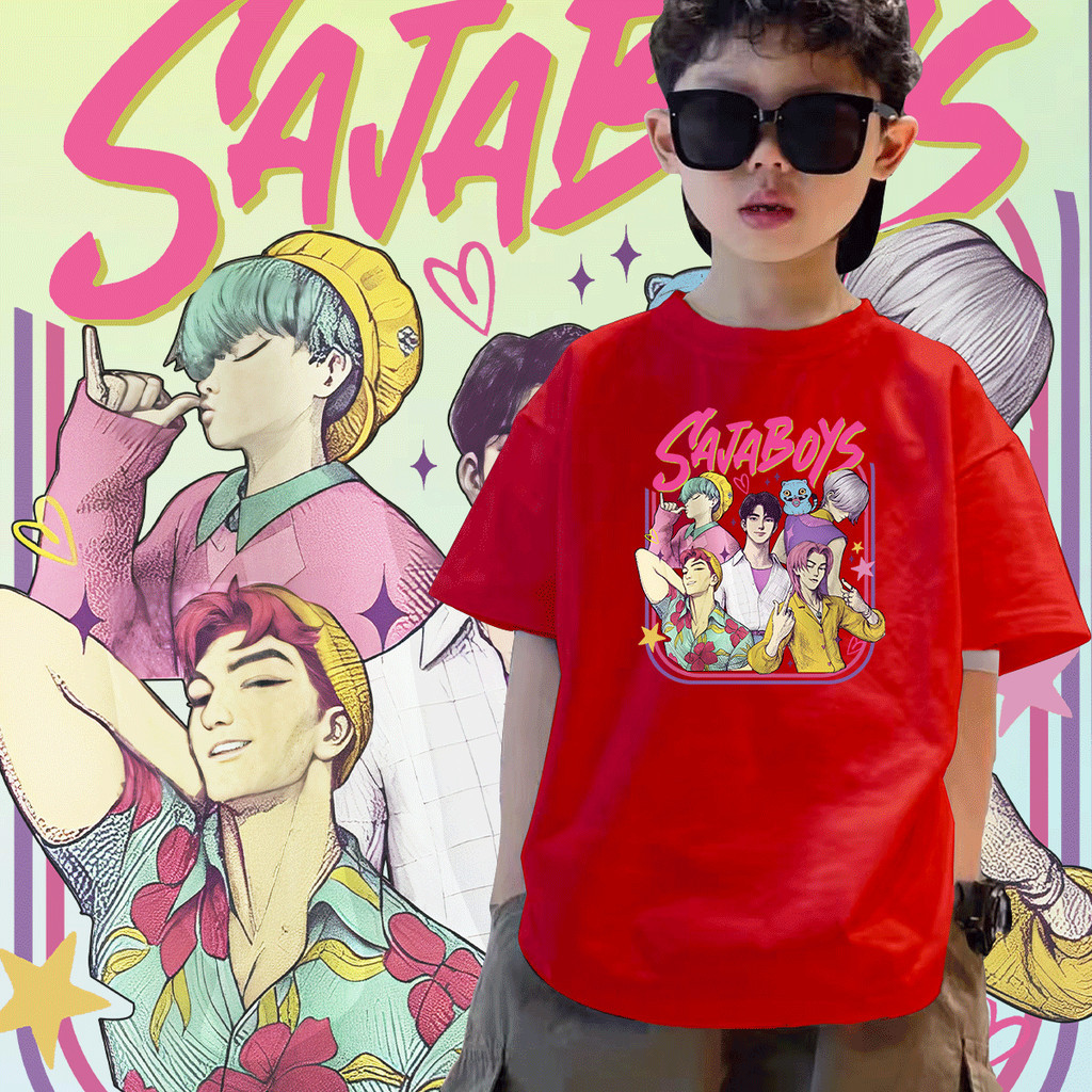 เสื้อยืดเด็ก Kpop Demon Hunters  Unisex Saja T สไตล์วินเทจ จาก KPop Demon Hunters - รูปที่ 3