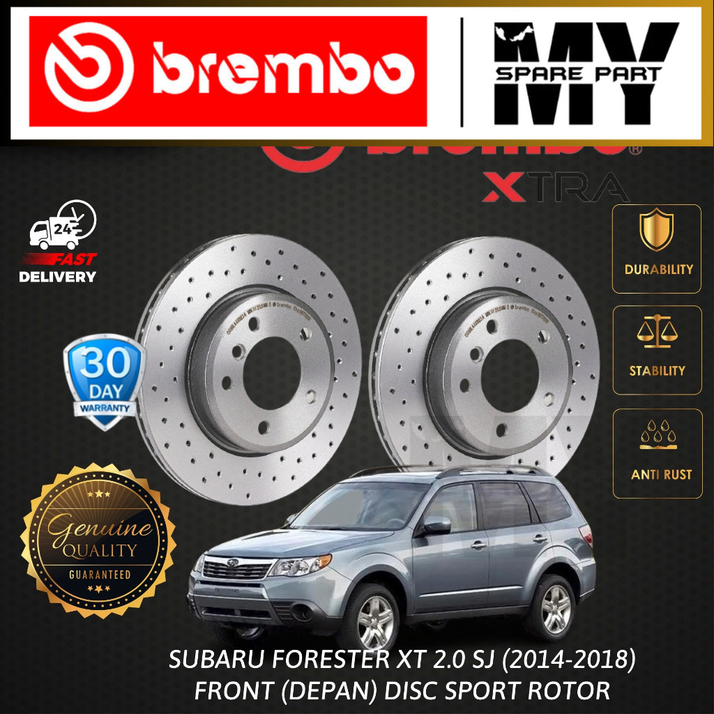 XTRA SUBARU FORESTER XT 2.0 SJ (2014 - 2018) ดิสก์เบรกหน้า BREMBO