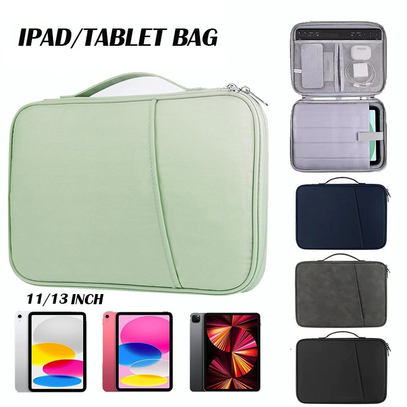 กระเป๋า iPad Laptop กระเป๋าใส่โน๊ตบุค คอมพกพา มีหูหิ้วกันน้ำหลายช่อง ใช้ได้กับ Macbook Notebook โน๊ตบุ๊ค แท็บเล็ต11/13นิ