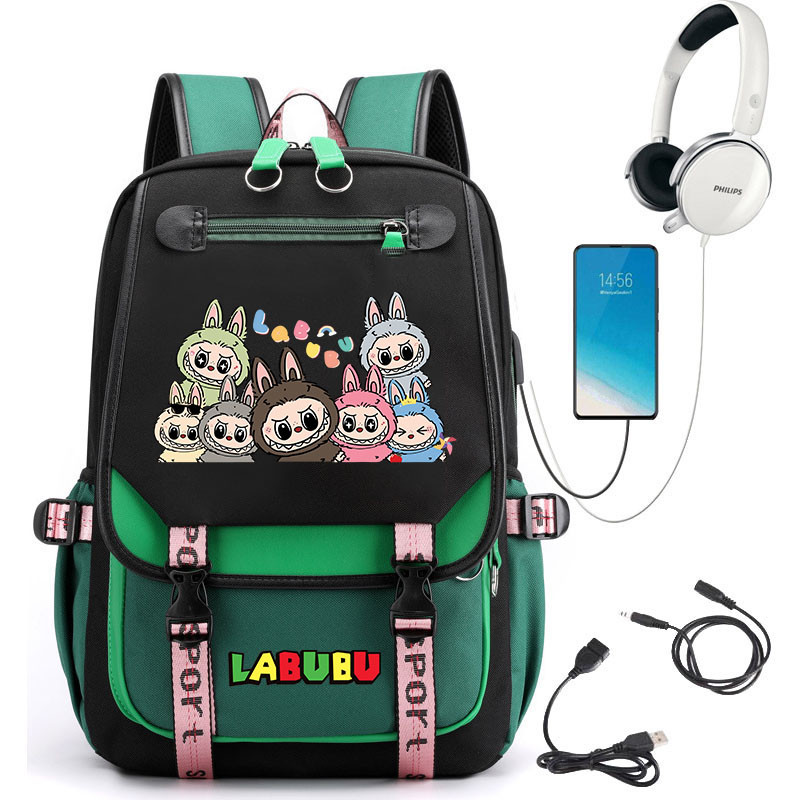 Cute Labubu Backpack Travel Bag School Bag Laptop Bagpack