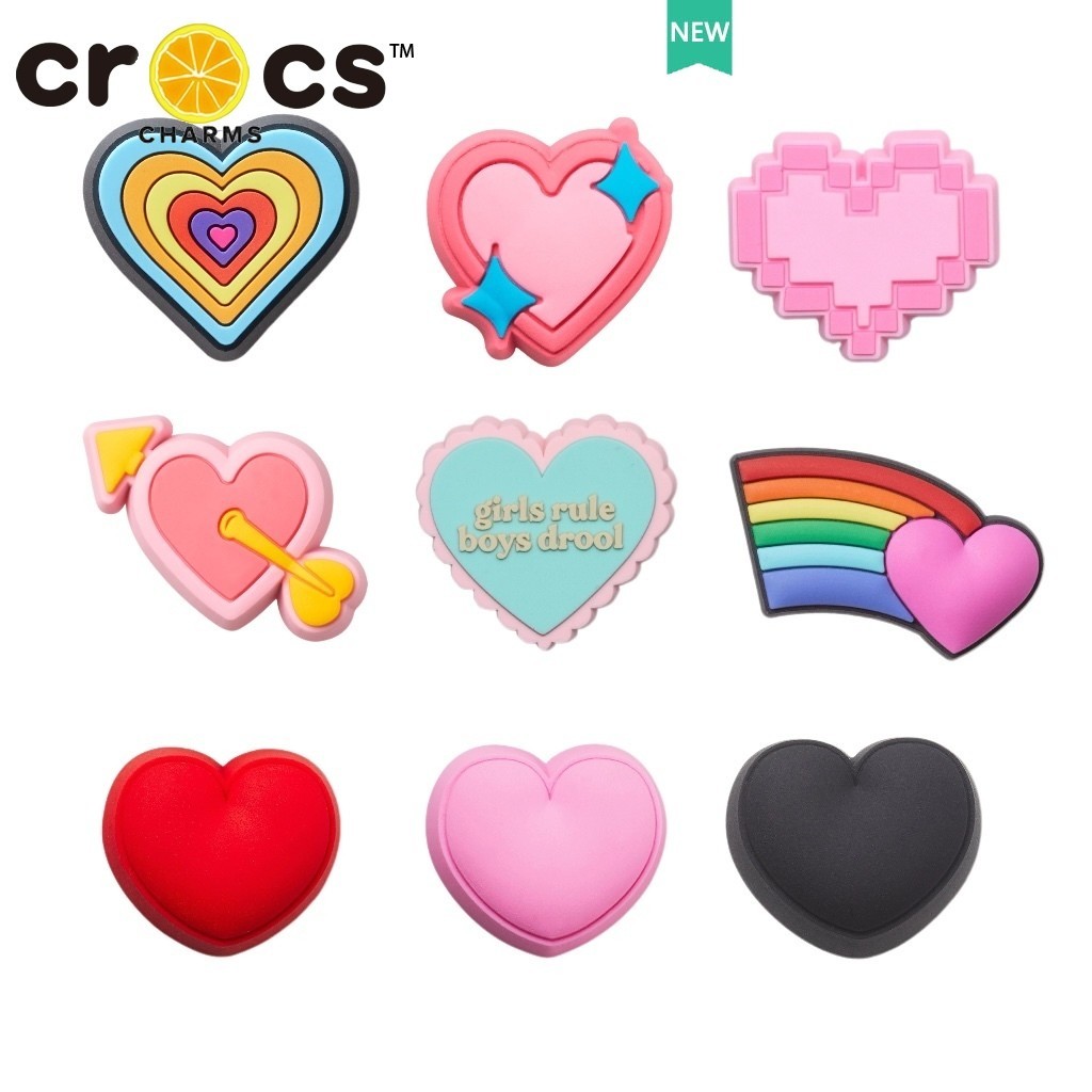 Jibbitz crocs charms เครื่องประดับรองเท้าแฟชั่นสีชมพูของเด็กผู้หญิง