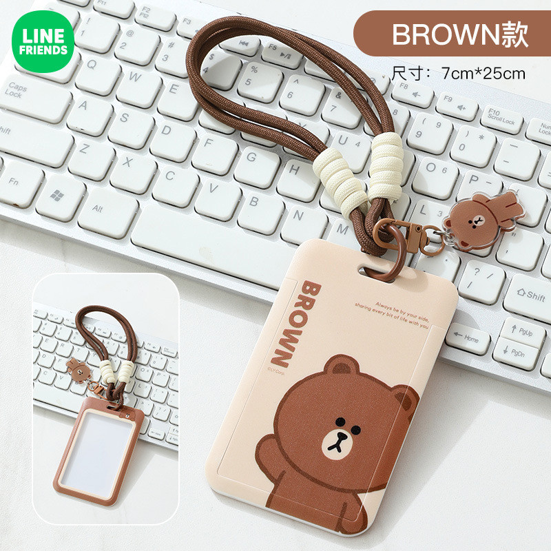 [LINE FRIENDS]ที่ใส่บัตรอะคริลิกควบคุมการเข้าถึงบัตรประจำตัวพร้อมสายคล้อง - รูปที่ 4
