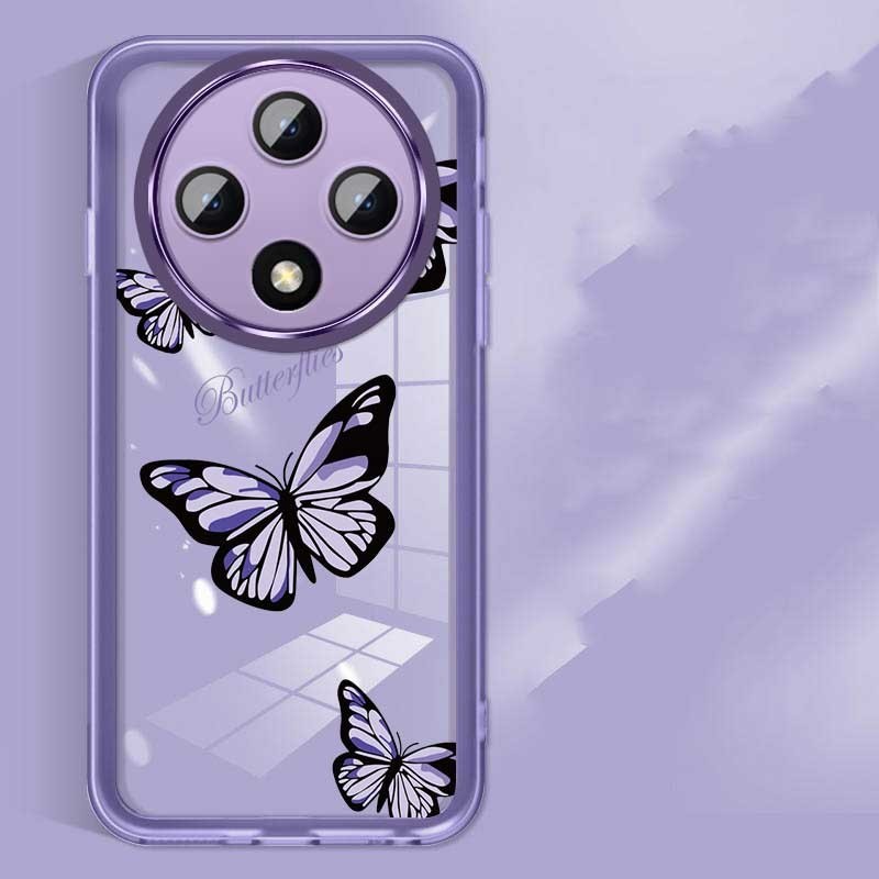 Oppo Find X8 Pro X8 แฟชั่น Butterflaies คริสตัล Candy Case เคสป้องกันเลนส์ Elegant Soft ฝาครอบยางนุ่ม